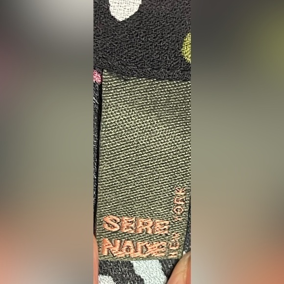 SERE NADE New York Floral Multicolored Sleeveless Black Halter Neck Top Large - Picture 5 of 16